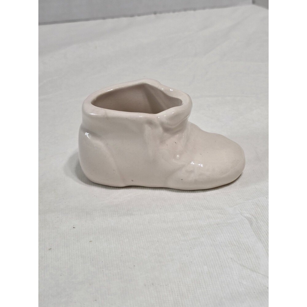 Off White Ceramic Baby Shoe 4" x 2"